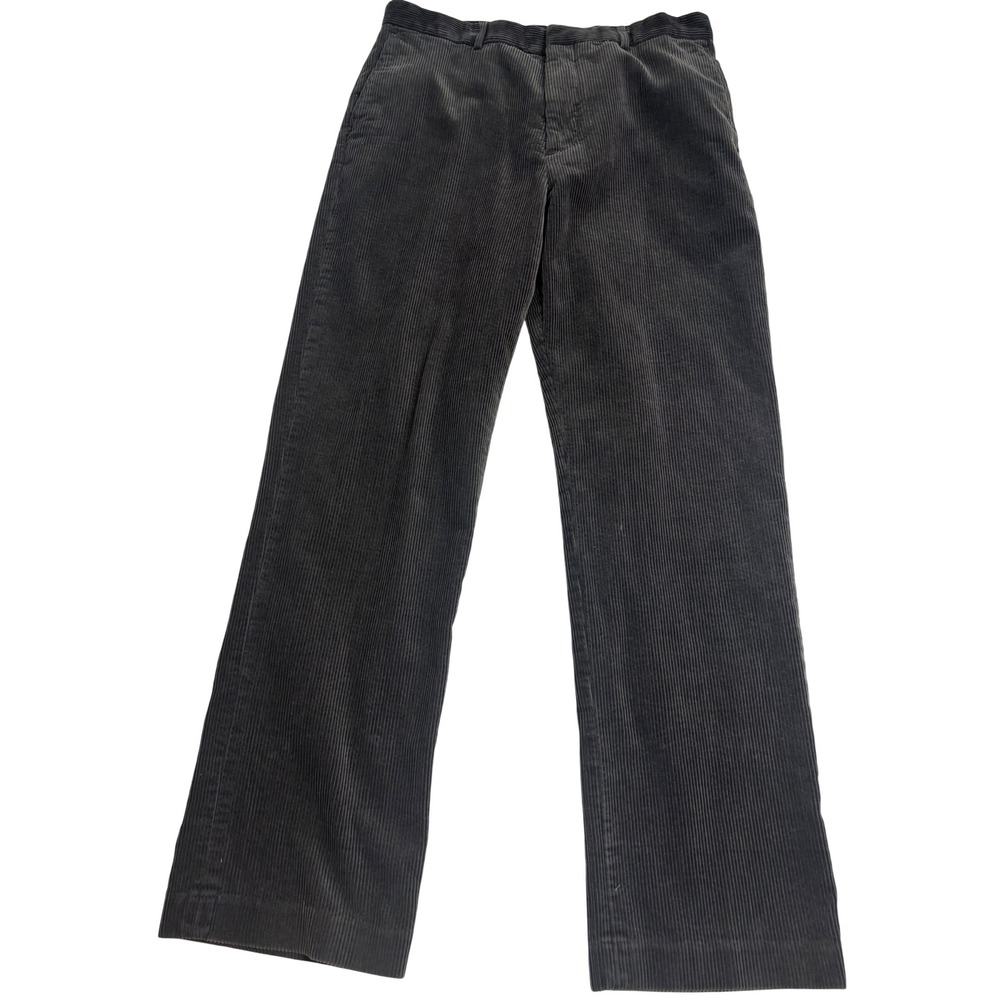 J.Crew Corduroy Pants Men's Black Excellent Wide Wale Straight Leg 34x32